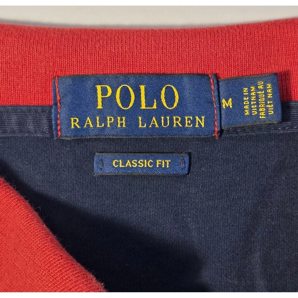 Polo‎ Ralph Lauren Mens Size M Colorblock Short Sleeve Pullover Golf Pickleball